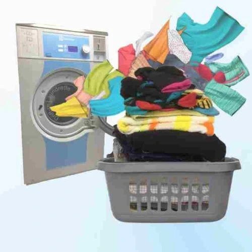 Folded laundry at Drift-In